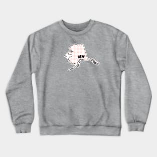 USA States: Alaska (pink plaid) Crewneck Sweatshirt